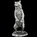 0024971 Сувенир СКУЛЬПТУРА "МЕДВЕДЬ"серебр. в П/У Авторская работа