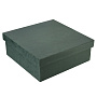Подарочная упаковка из экокожи зеленая 30х30х10 см, фотография 1. Интернет-магазин ЛАВКА ПОДАРКОВ