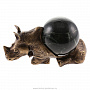 Бронзовая статуэтка "Носорог с шаром", фотография 3. Интернет-магазин ЛАВКА ПОДАРКОВ