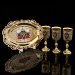 Питейный водочный набор на 3 персоны "ФСБ". Златоуст