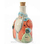 -0,05л Фарфор МИНИ-ШТОФ "Игрушка -Дед Мороз"в цвете и золоте 0,05л в комплекте 