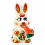 Статуэтка "Кролик с морковкой". Хохлома, фотография 1. Интернет-магазин ЛАВКА ПОДАРКОВ