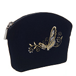 -2000094920015 Косметичка "Бабочка" бархат Разм. 11*17*3 Мод. 294 Рис. 2019 п.х.с. П2 А, (000