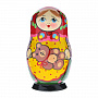 0021808-5м-10 Матрешка "Матрена "  (без лака), фотография 5. Интернет-магазин ЛАВКА ПОДАРКОВ