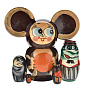 Матрешка фигурная "Чебурашка" 5 мест, фотография 4. Интернет-магазин ЛАВКА ПОДАРКОВ