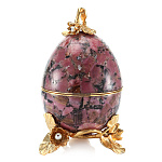 0015842 Бронза ШКАТУЛКА "Фаберже"Родонит,,Эксклюзив.Авт.Работа, в П/У