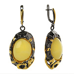 721012/17,21г  Серебро 925* СЕРЬГИ вст.Янтарь  р/п  