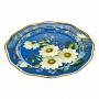 Поднос с ручной росписью "Цветы" 17 см, фотография 2. Интернет-магазин ЛАВКА ПОДАРКОВ