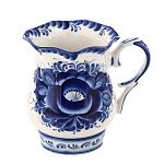 0069250 Гжель БОКАЛ "ВОЛНА"в кобальте (СТС)