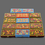 31009/18*10см-лето Хохлома Шкатулка под купюры "Лето в деревне" в ассортименте 18*10см