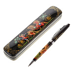 0071179-4/15,5*3,5*2см-КГ  Художественная роспись РУЧКА шариковая в ШКАТУЛКЕ