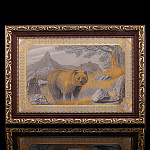 Панно "Медведь". Златоуст 36х25 см