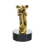 0056067 Микляихское литье Скульптура "ПОРОСЕНОК С ЛОПАТОЙ" Ж-202А