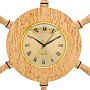 Часы настенные из карельской березы "Штурвал", фотография 2. Интернет-магазин ЛАВКА ПОДАРКОВ
