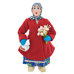 0027001 Кукла "Баба в коротайке ПАСХАЛЬНАЯ" (ручная работа)А2-19-1