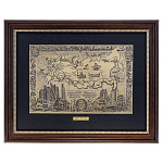 /42*55см Офорт черно-белый  "Российские железные дороги. Карта" 