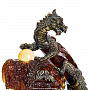 Скульптура из янтаря и бронзы "Китайский дракон на скале", фотография 5. Интернет-магазин ЛАВКА ПОДАРКОВ