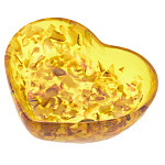 Розетка для украшений из янтаря "Сердечко"