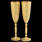 /Рлз НАБОР под ШАМПАНСКОЕ 2 перс.:2 бокала,позолота,в П/У