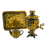 201806 САМОВАР желудь КУДРИНА на черн 3л, прямоуг под