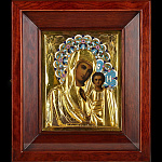 0487 Магнит  Москва Тарелка (кобальт/золото)