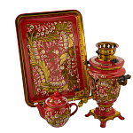 Самовар электрический 1,5 л "Ландыш". Хохлома