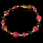  БРАСЛЕТ АМЕТИСТ ТУРМАЛИН 20см на замке