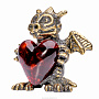 Статуэтка с янтарем "Дракон с сердцем", фотография 1. Интернет-магазин ЛАВКА ПОДАРКОВ