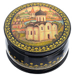 0048178/8*8см Шкатулка лаковая миниатюра Холуй"Спасо-Преображенский собор"121,99