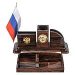 0078376 Нат камень Письменный набор  Обсидиан ОМ-031/ч