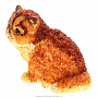 Скульптура из янтаря "Кот", фотография 4. Интернет-магазин ЛАВКА ПОДАРКОВ