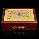 Шкатулка для украшений с позолотой и фианитами. Златоуст