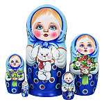 Матрешка "Зайка" 5 мест
