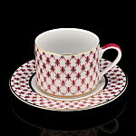 0044741/81.25616.00.1 ЛФЗ ЧАШКА+БЛЮДЦЕ300мл Соло"Сетка Блюз"16см ТН1