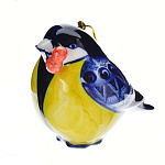 0037468 Гжель Скульптура-Подвеска "СИНИЧКА" 11*8см  Авт.Черновы Л.и В 