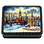 202794 ШКАТУЛКА с росписью "МОСКВА,ХВБ"11*9*3,5 см 