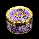 0046369 Шкатулка Классик чароит золочение  00282-250