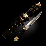 0036082 Оружие сувенирное НОЖ "ПЛАСТУН" латунь, простой