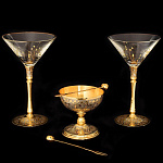 0032107/Сем Златоуст  питейный НАБОР Для МАРТИНИ Золото, Никель, в П/У 