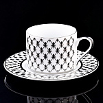 0060110/81.27664.00.1 ЛФЗ ЧАШКА+БЛЮДЦЕ 300мл/16см.Соло"Платиновая сетка" ТН1