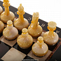 Шахматный ларец с янтарными фигурами 48х48 см, фотография 12. Интернет-магазин ЛАВКА ПОДАРКОВ