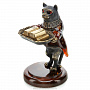 Скульптура из янтаря и бронзы "Кот. Живи по-царски", фотография 1. Интернет-магазин ЛАВКА ПОДАРКОВ