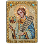 200466/21*29см Икона подарочная "Преподобный Роман Сладкопевец" мор.дуб  в ПУ (RTI-549.m)