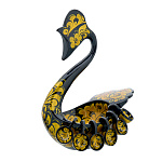 81562 Хохлома Братина "Лебедь" с ковшиками 21*12*27 см