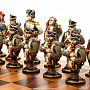 Шахматы деревянные "Бородино" с фарфоровыми фигурами, фотография 2. Интернет-магазин ЛАВКА ПОДАРКОВ