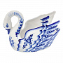 Конфетница "Лебедушка". Гжель, фотография 1. Интернет-магазин ЛАВКА ПОДАРКОВ
