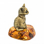 Статуэтка с янтарем "Котенок", фотография 2. Интернет-магазин ЛАВКА ПОДАРКОВ