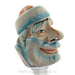  Фарфор  ПРОБКА НА БУТЫЛКУ "Дед Мороз"сувенирная в цвете (4920)