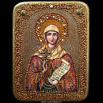 0022280/15*20см Икона "Св. Мученица Наталия (Никомидийская)" RTI-272m мор.дуб  в ПУ 