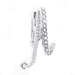 0071335/ДББКЛС516891 Бижутерия БРОШЬ БУКВА"Л" серебристая